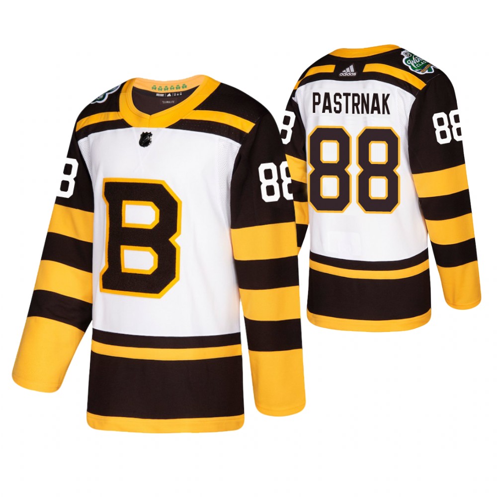 Bruins David Pastrnak White Adidas Winter Classic Jersey