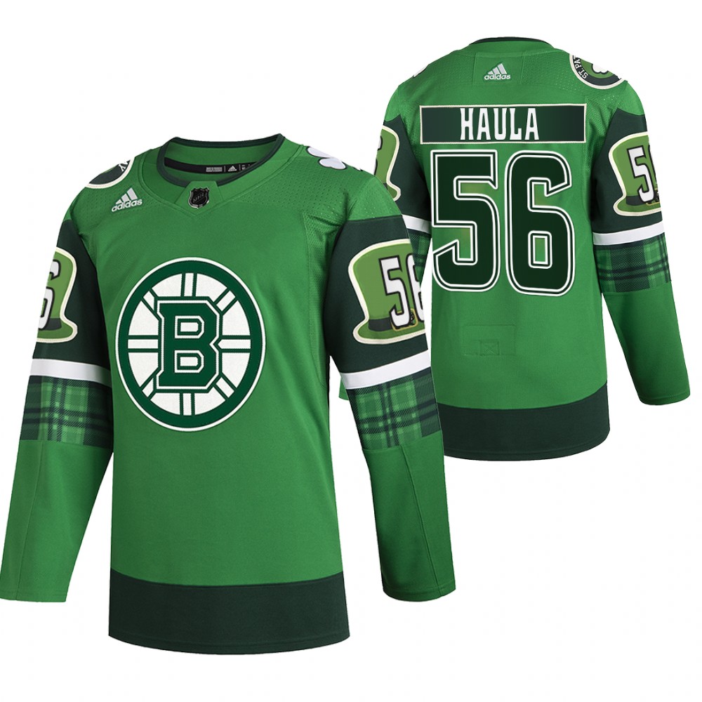 Bruins Erik Haula St Patricks Day Green #56 Jersey 2022 Stitched