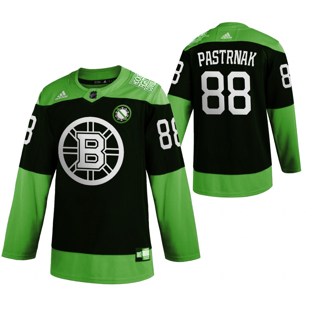 Bruins Hockey Fight nCoV david pastrnak Green Jersey Stitched