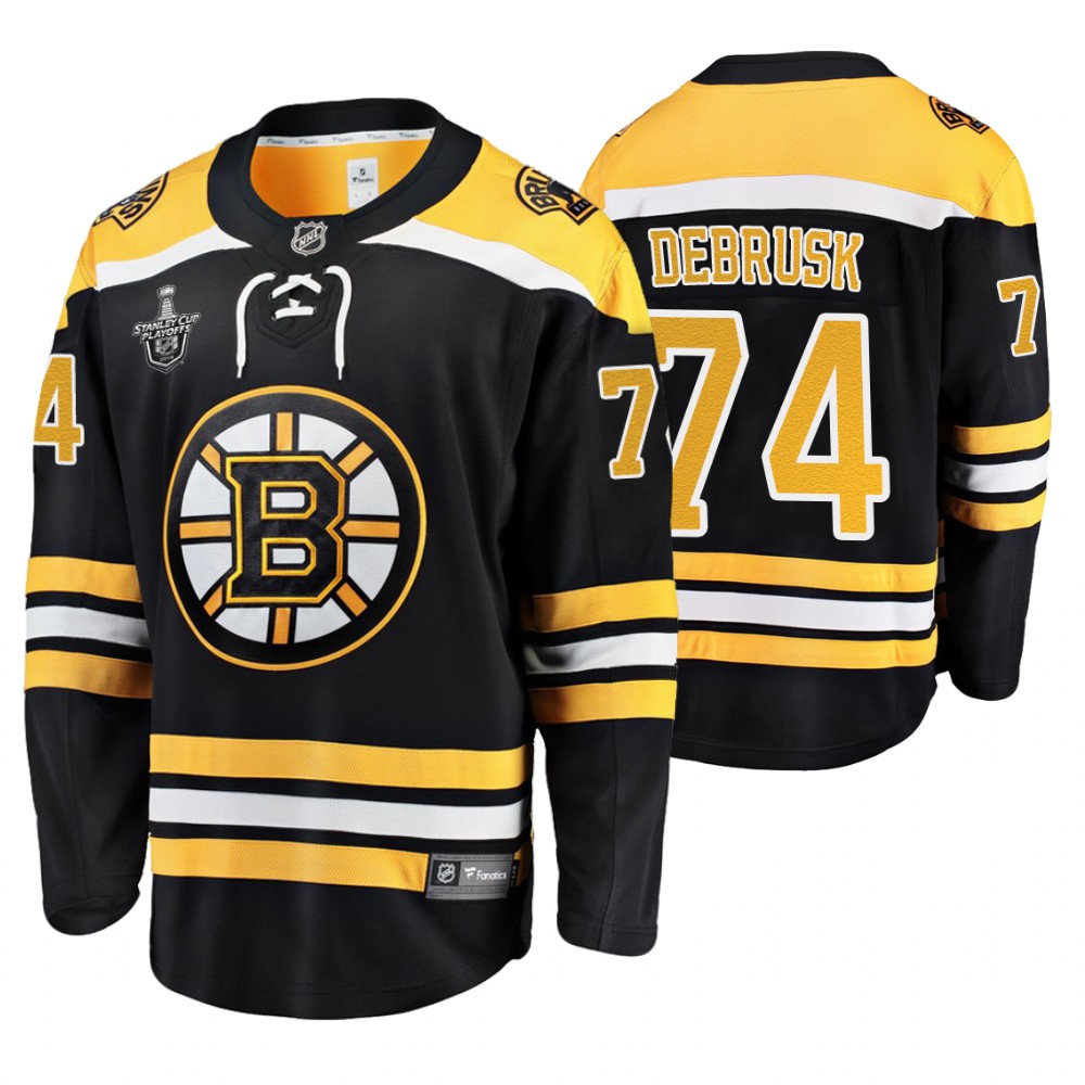 Bruins Jake DeBrusk Black Breakaway Player Stanley Cup Playoffs Jersey