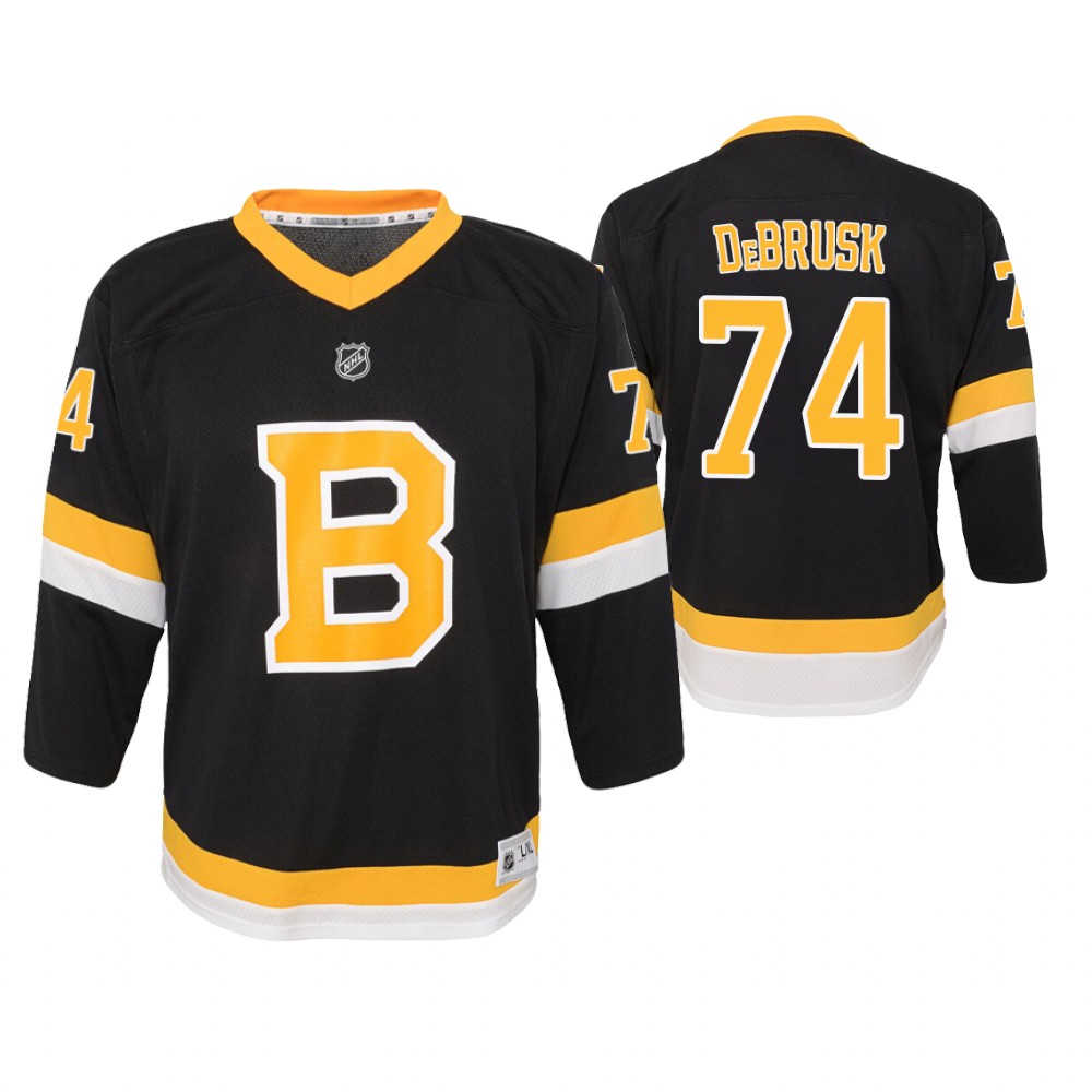 Bruins Jake DeBrusk Black Youth Alternate Jersey