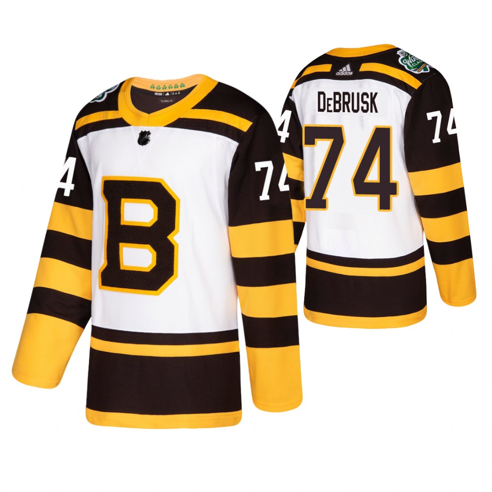 Bruins Jake DeBrusk White Adidas Winter Classic Jersey