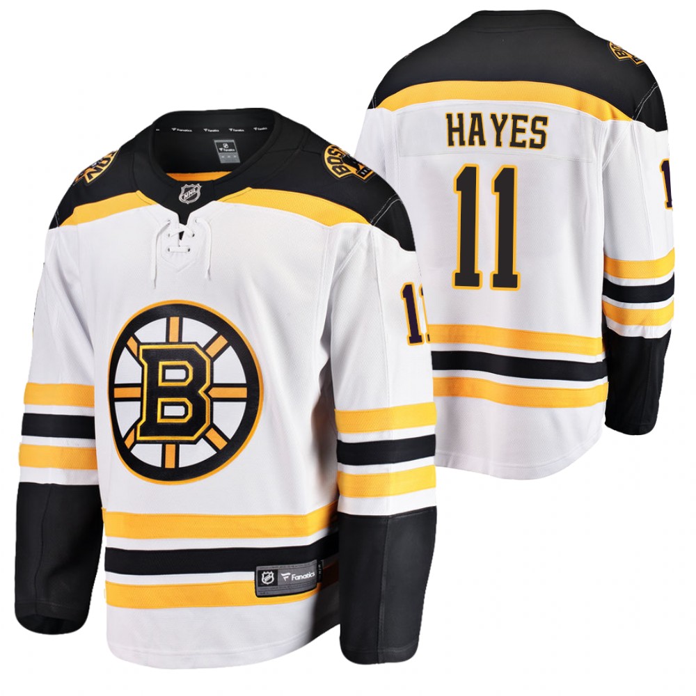 Bruins Jimmy Hayes Jersey Away White Player Men Stitched