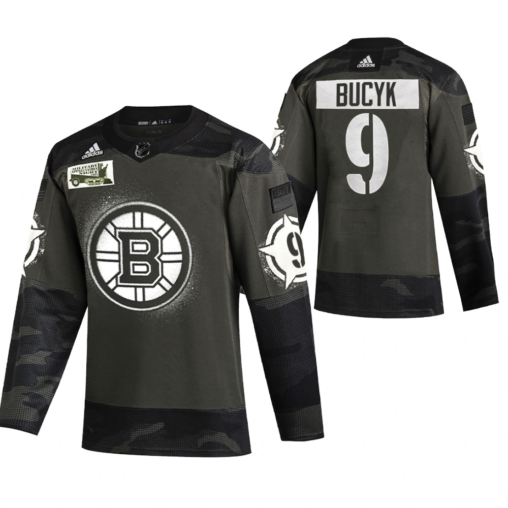 Bruins John Bucyk Camo 2021 Military Night Authentic Limited Jersey