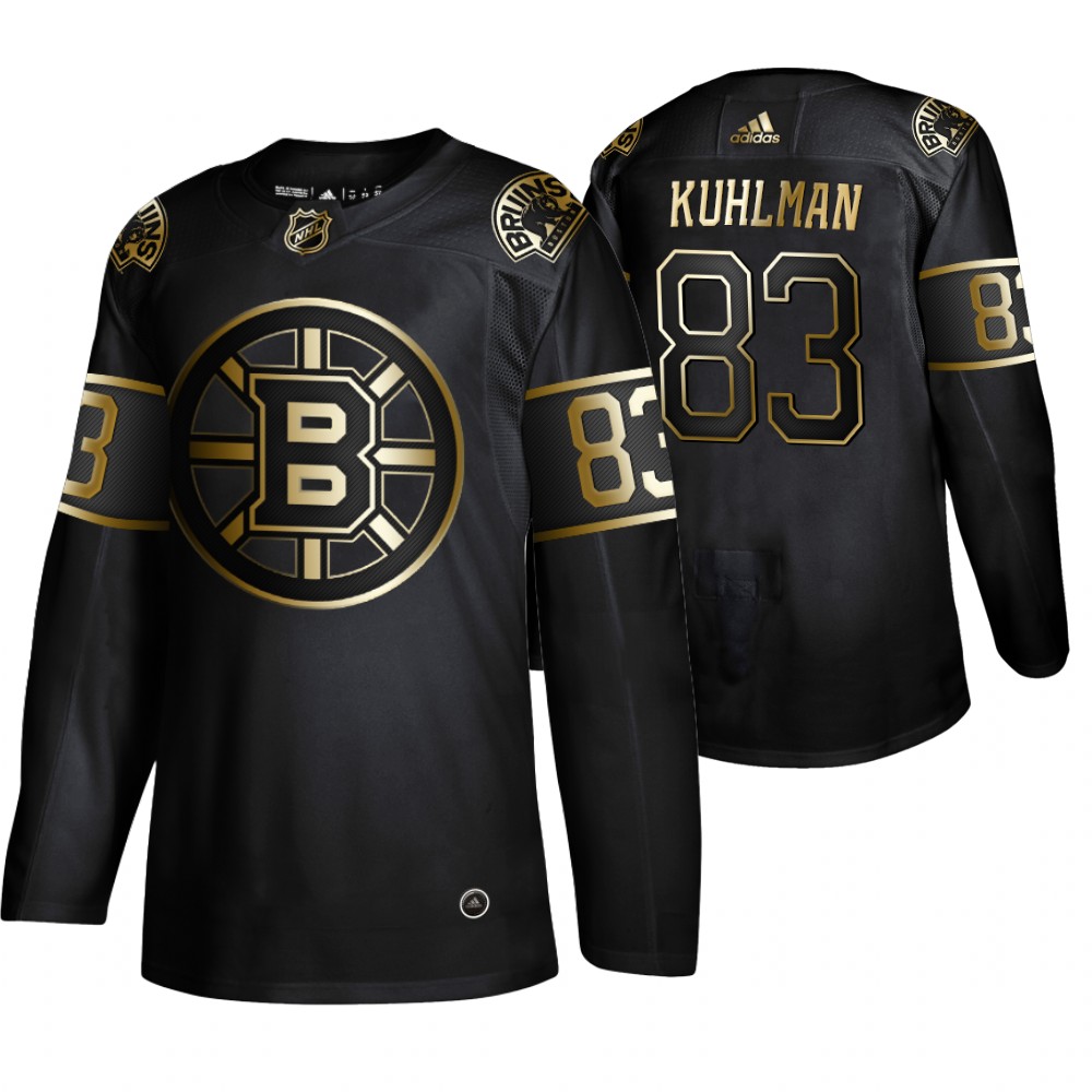 Bruins Karson Kuhlman Black Adidas 2019 NHL Golden Edition Jersey
