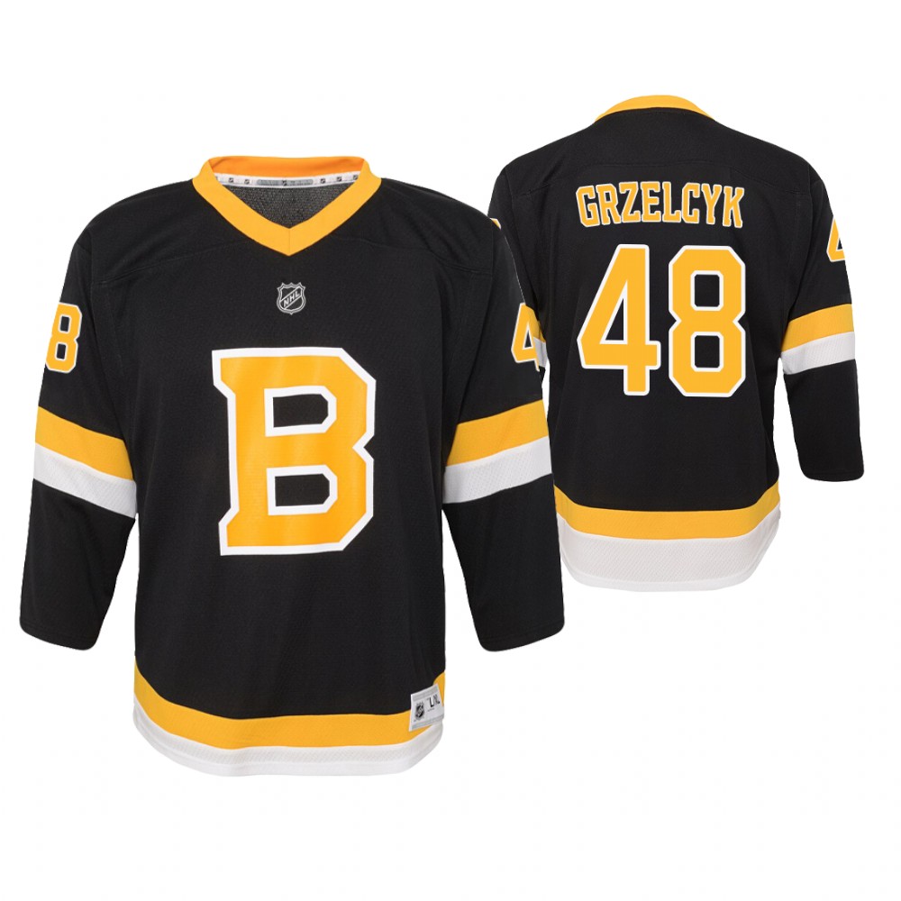 Bruins Matt Grzelcyk Black Youth Alternate Jersey