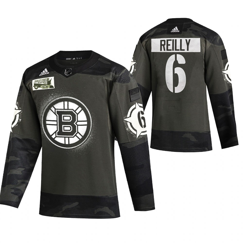 Bruins Mike Reilly Camo 2021 Military Night Authentic Limited Jersey