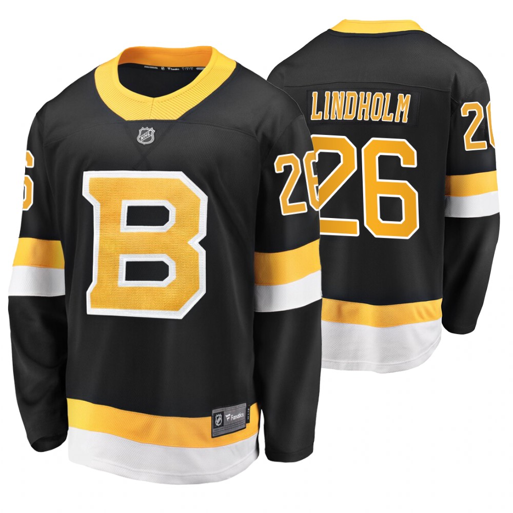 Bruins Par Lindholm Black Alternate Premier Breakaway Jersey