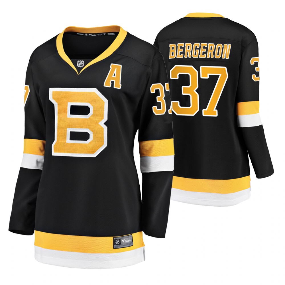 Bruins Patrice Bergeron Black Premier Alternate Jersey Stitched
