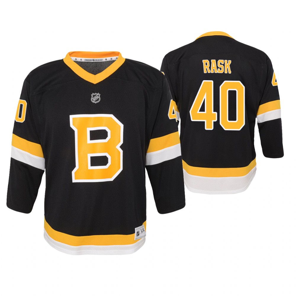 Bruins Tuukka Rask Black Youth Alternate Jersey Stitched