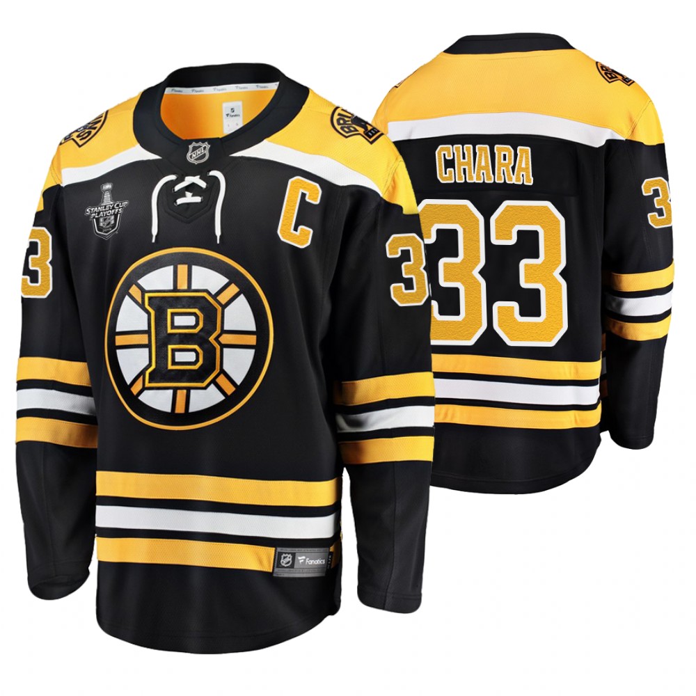Bruins Zdeno Chara Black Breakaway Player Stanley Cup Playoffs Jersey