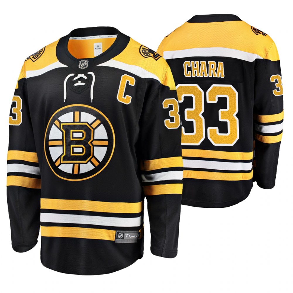 Bruins Zdeno Chara Black Player Home Breakaway Jersey