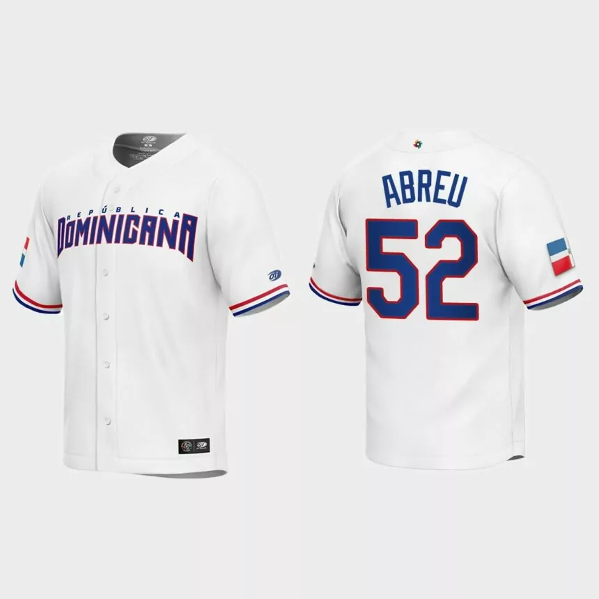 Bryan Abreu Dominican Republic Baseball 2023 World Baseball Classic Replica Jersey – White