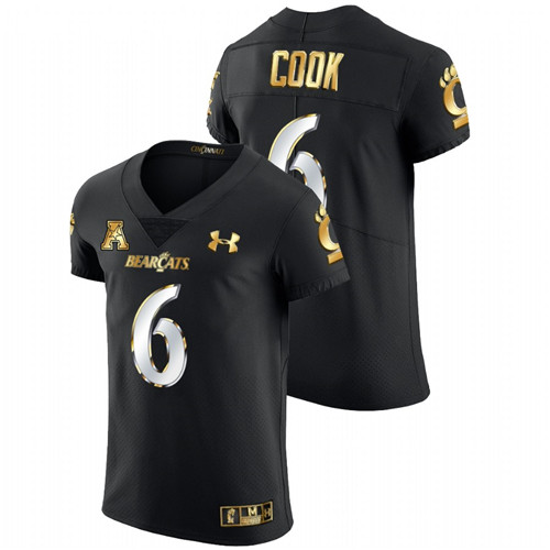Bryan Cook Cincinnati Bearcats Black 2021-22 Golden Edition Elite Football Jersey
