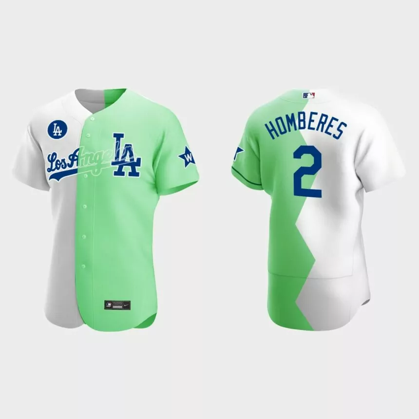 Bryan Cranston Los Angeles Dodgers 2022 Celebrity Softball Game Authentic Jersey – White Green