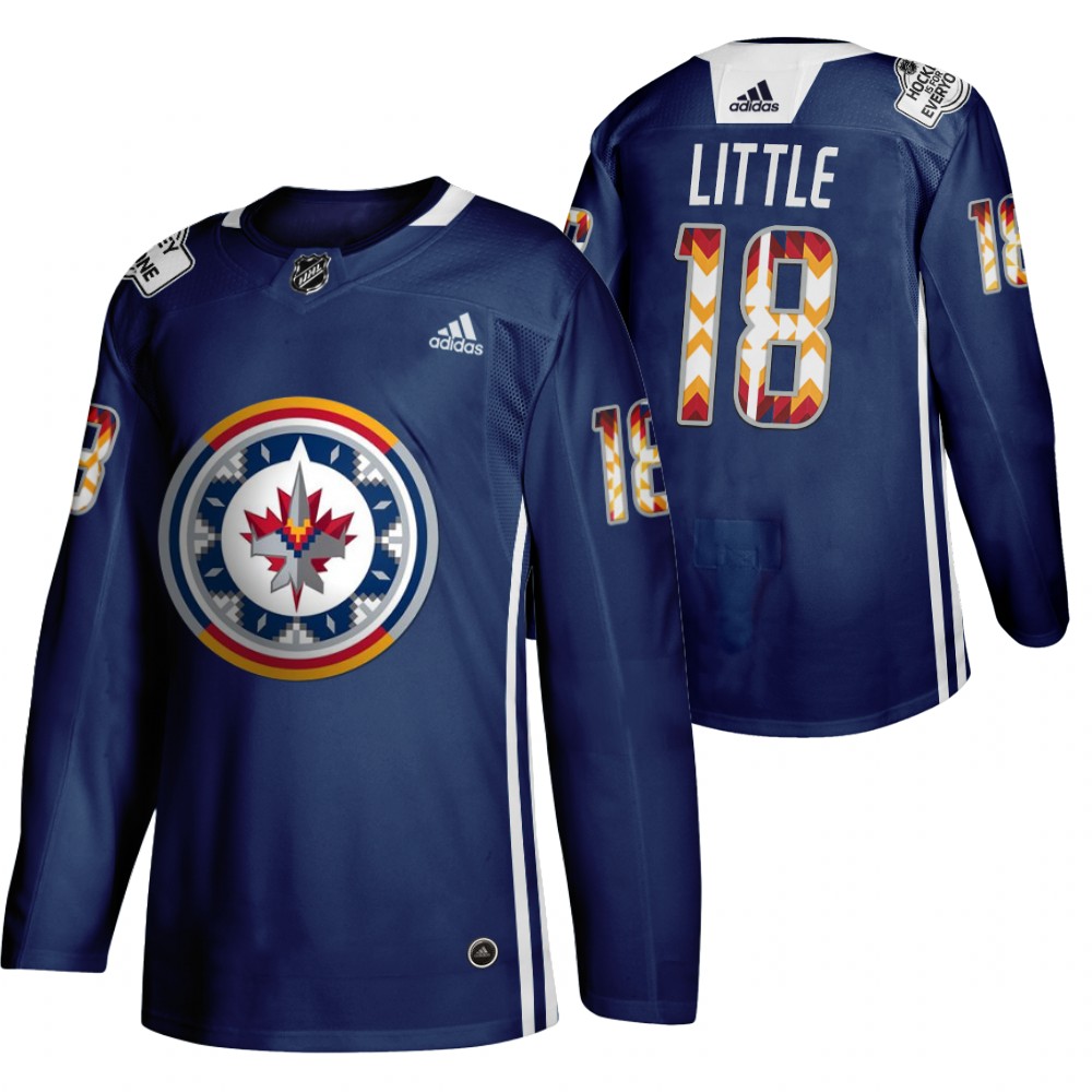 Bryan Little Jets 2020 WASAC Night Indigenous Heritage Navy Jersey