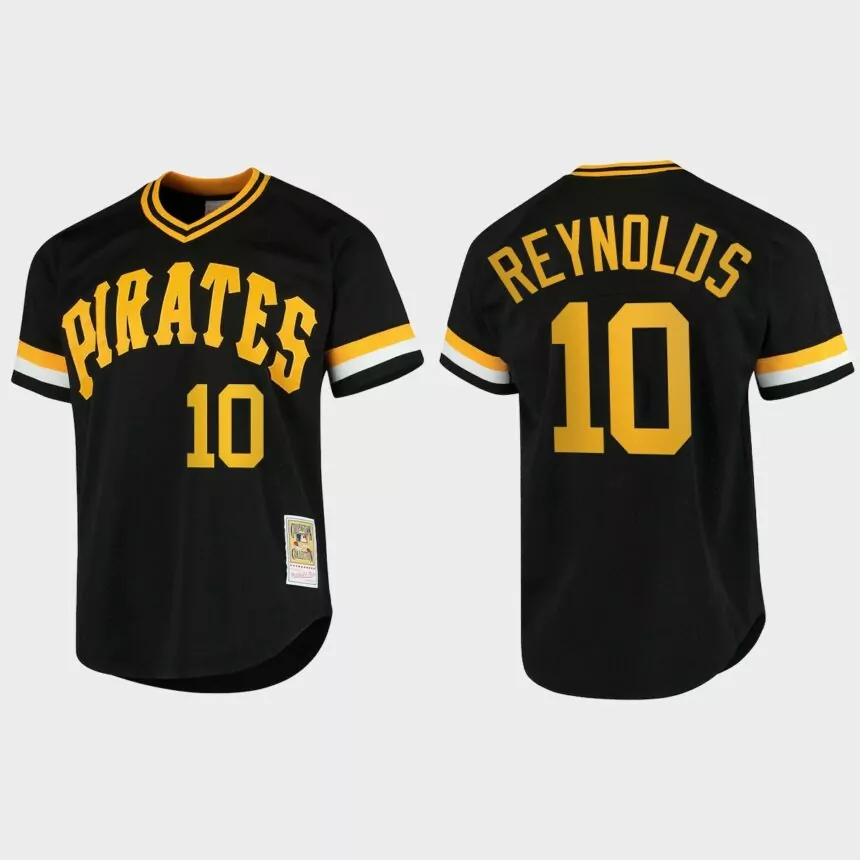 Bryan Reynolds #10 Pittsburgh Pirates Vintage BP Jersey – Black