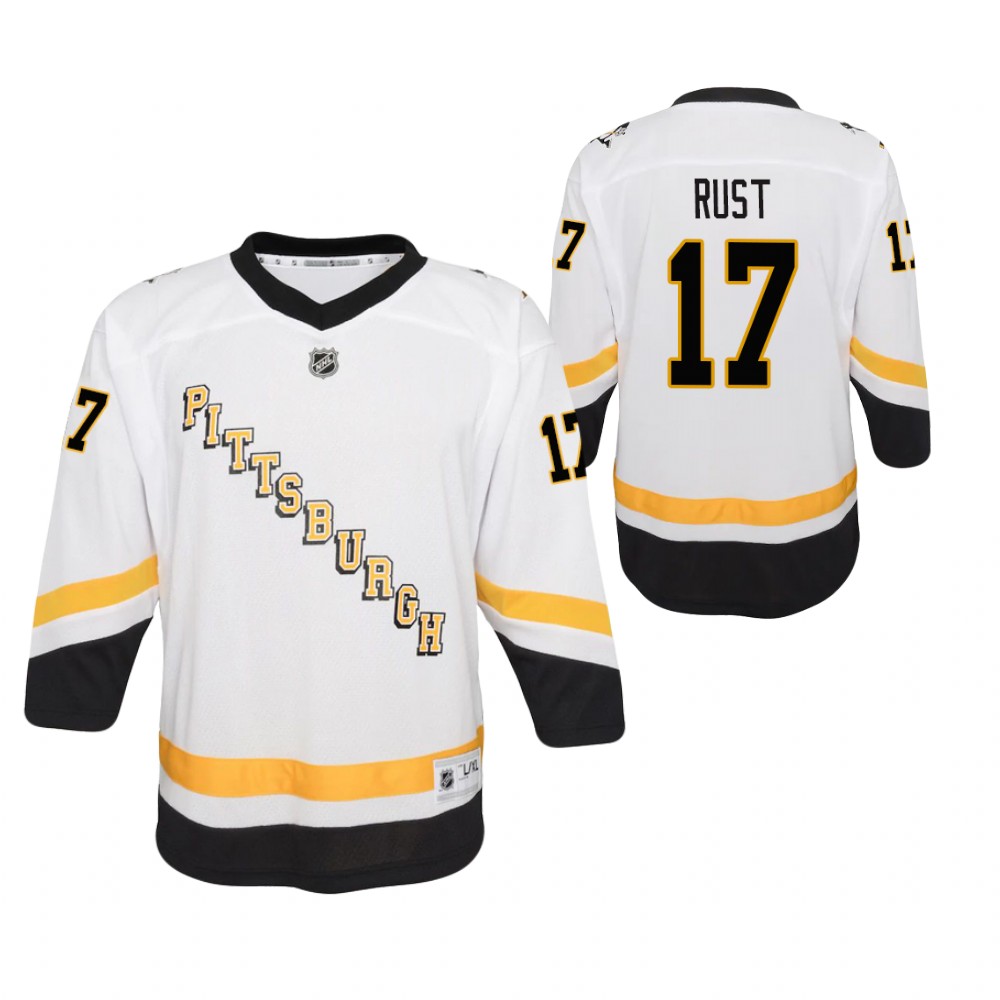 Bryan Rust Pittsburgh Penguins 2021 Reverse Retro White Youth Jersey Replica