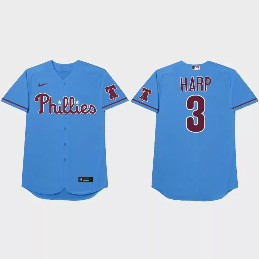 Bryce Harper 2021 Players’ Weekend Harp Nickname Jersey – Blue