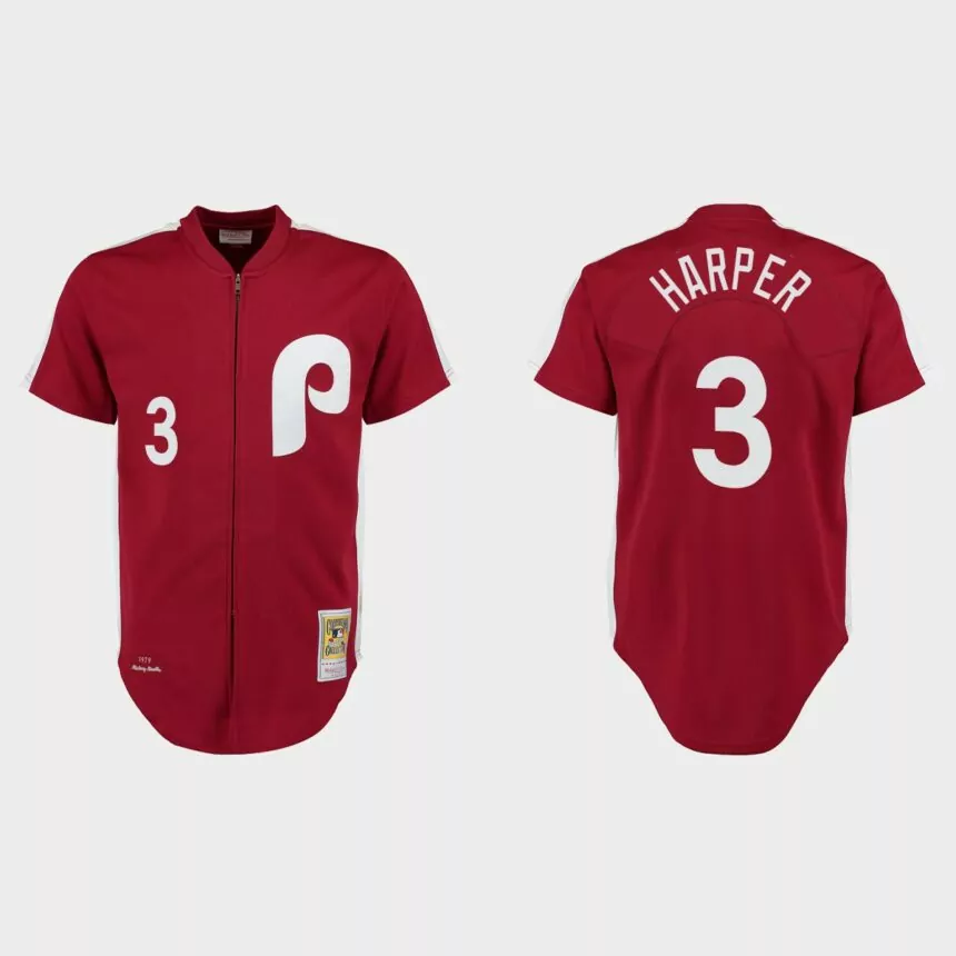 Bryce Harper Philadelphia Phillies 1979 Throwback Authentic Jersey – Maroon