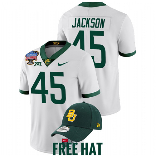 Bryson Jackson Baylor Bears White 2022 Sugar Bowl College Football Playoff Jersey