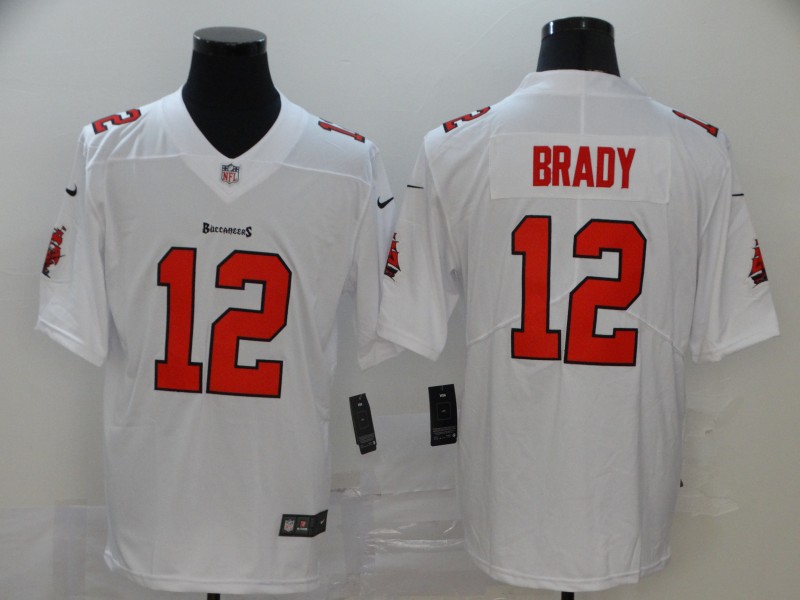 Buccaneers 12 Tom Brady White Vapor Untouchable Limited Jersey