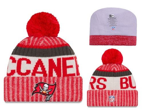 Buccaners Fresh Logo Red Pom Knit Hat YD