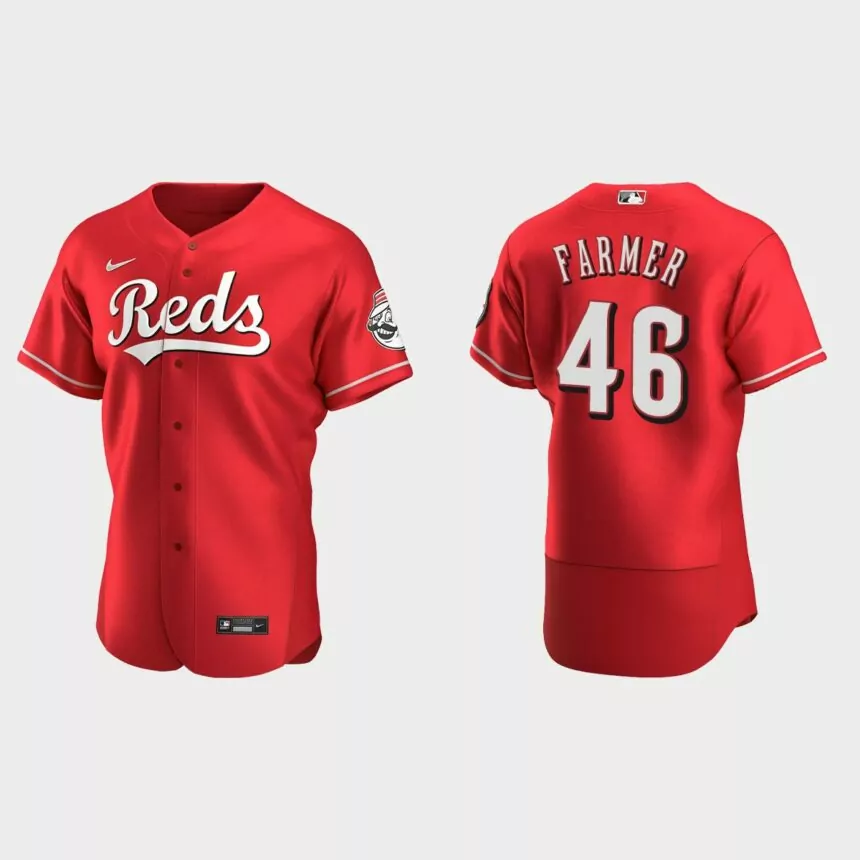 Buck Farmer Cincinnati Reds Authentic Alternate Jersey – Scarlet