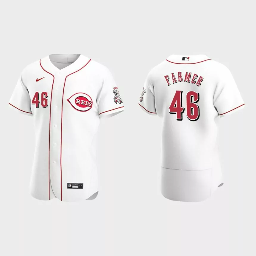 Buck Farmer Cincinnati Reds Authentic Home Jersey – White