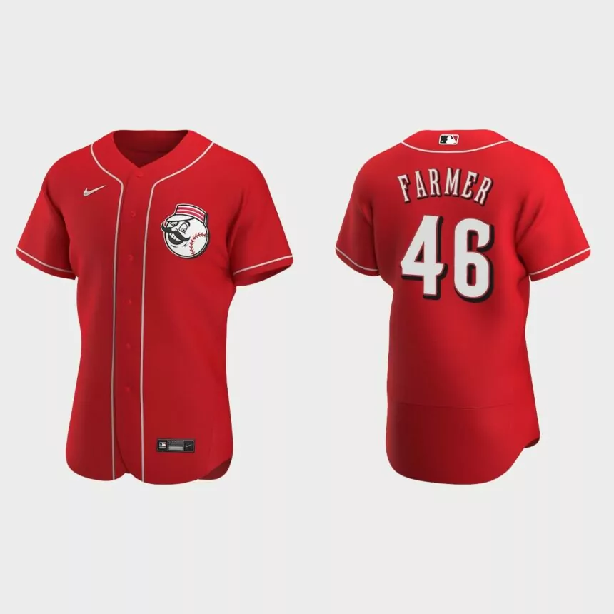 Buck Farmer Cincinnati Reds Authentic Jersey – Scarlet