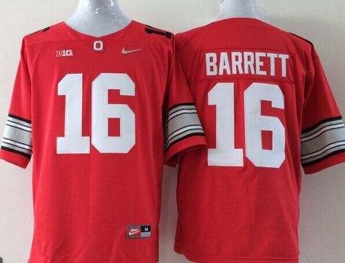 Buckeyes #16 J. T. Barrett Red Stitched Youth NCAA Jersey