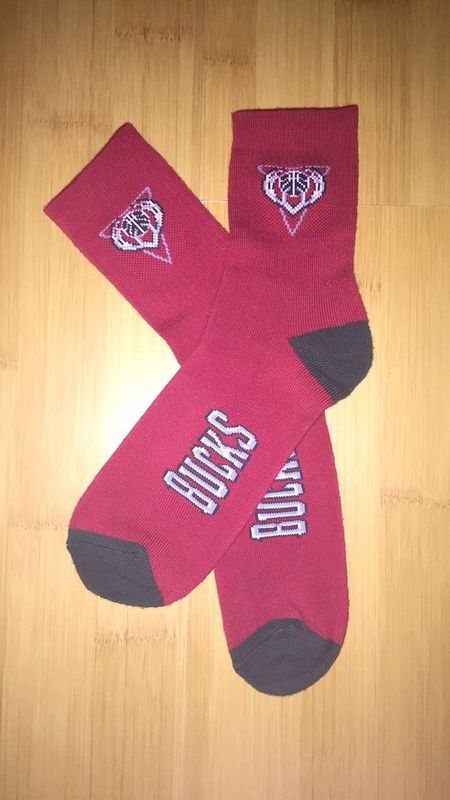 Bucks Team Logo Red NBA Socks
