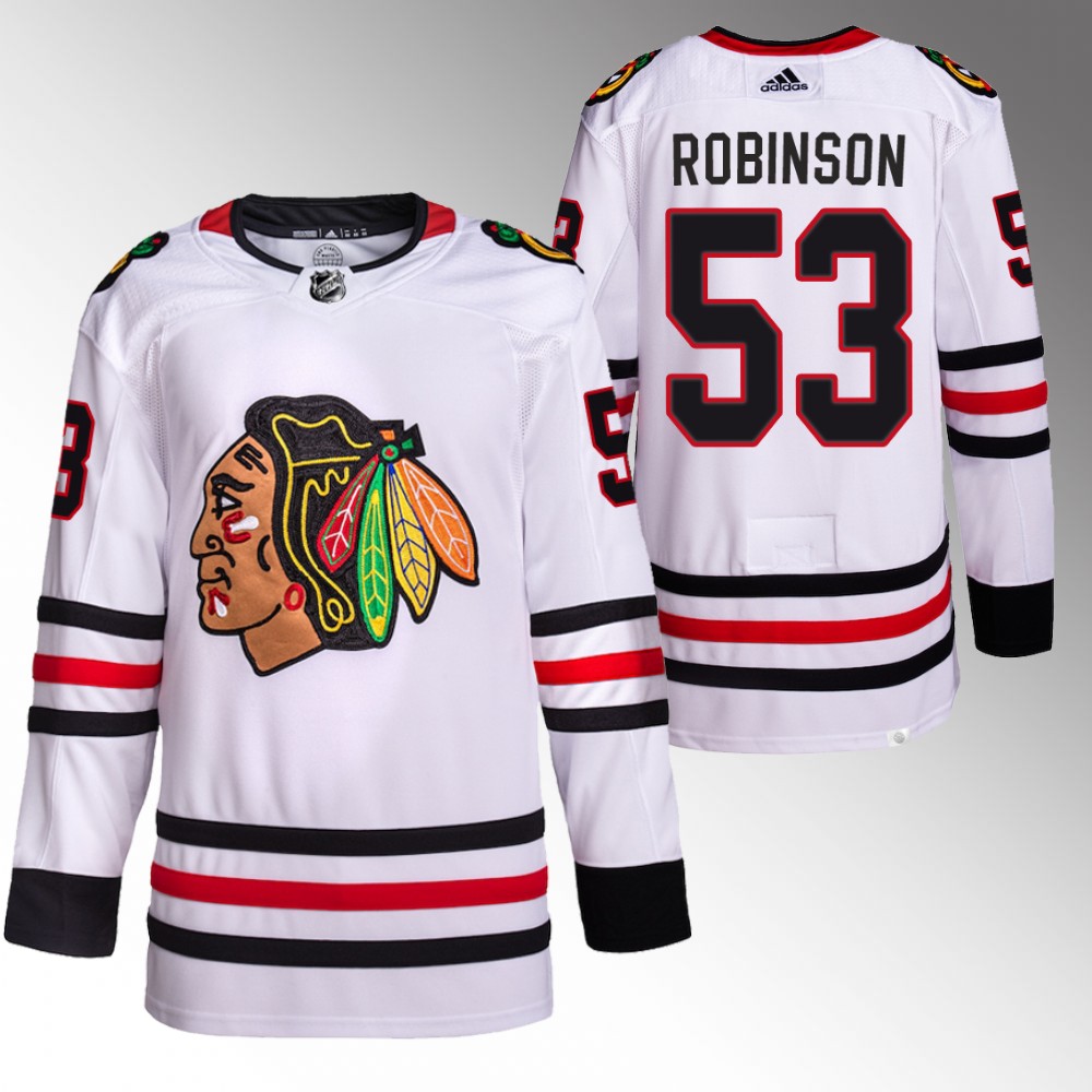 Buddy Robinson Chicago Blackhawks White Primegreen Away Jersey