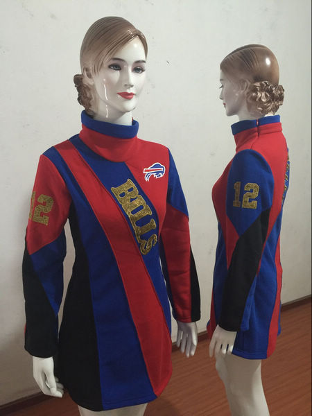 Buffalo Bills #12 Jim Kelly NFL Player New Womens Windbreaker