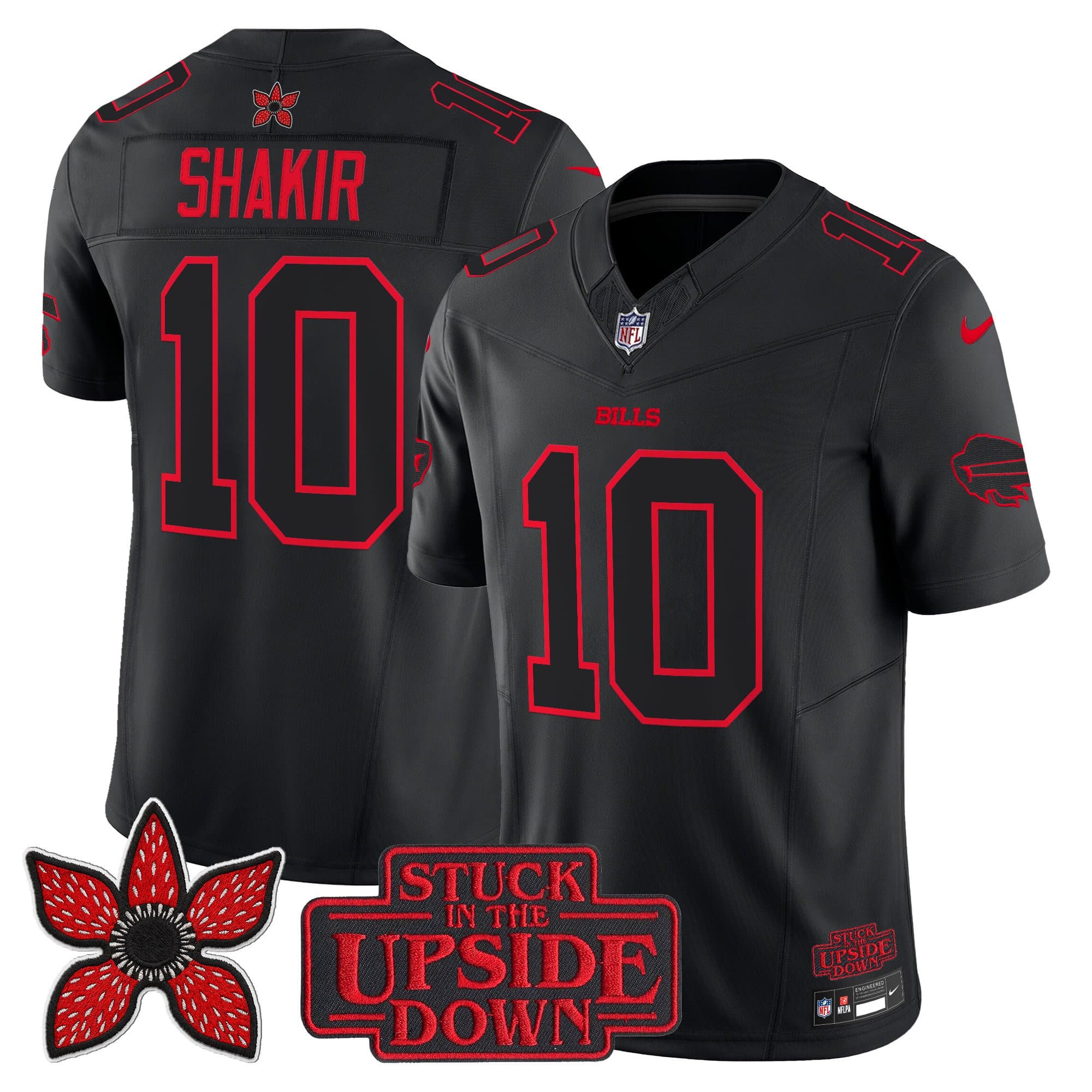 Buffalo Bills ‘Stranger Things Edition’ Vapor Limited Jersey – All Stitched Khalil Shakir