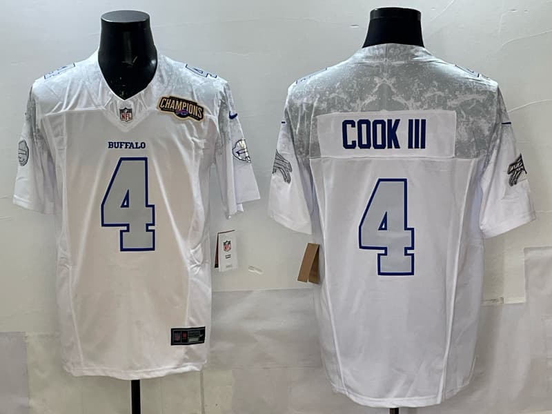 Buffalo Bills 2025  Jersey All Stitched - Farewell to Highmark Stadium James Cook III - 4