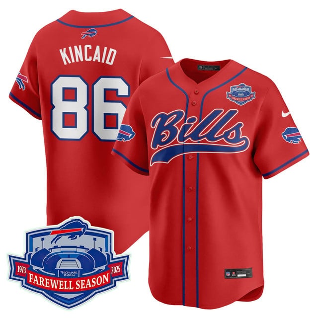 Buffalo Bills 2025 Baseball Jersey All Stitched - Farewell to Highmark Stadium Dalton Kincaid -    86