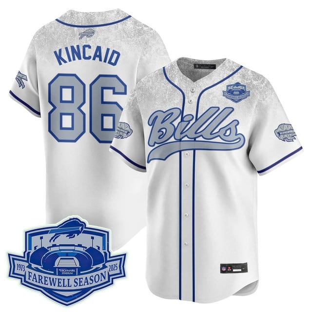 Buffalo Bills 2025 Baseball Jersey All Stitched - Farewell to Highmark Stadium Dalton Kincaid - 86