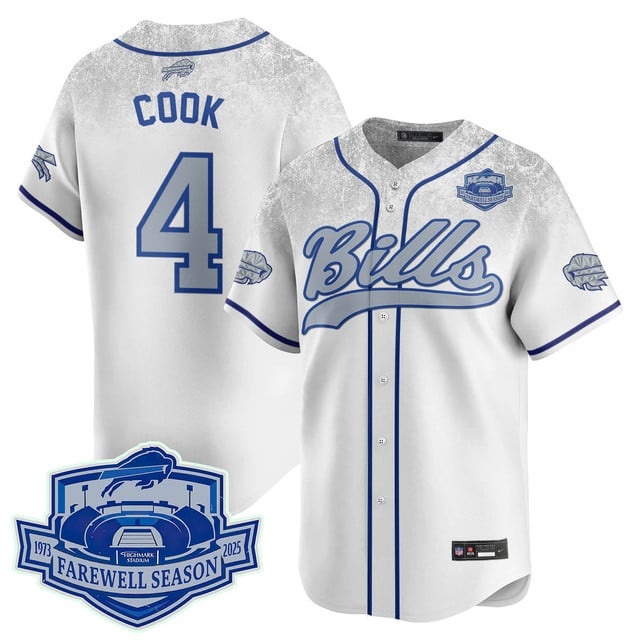 Buffalo Bills 2025 Baseball Jersey All Stitched - Farewell to Highmark Stadium James Cook - 4