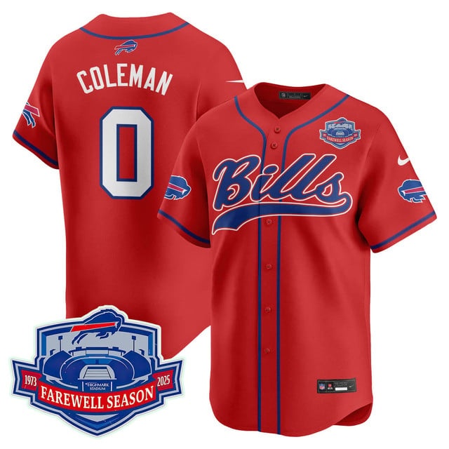 Buffalo Bills 2025 Baseball Jersey All Stitched - Farewell to Highmark Stadium Keon Coleman   - 0