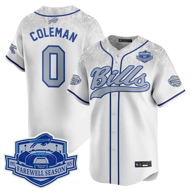 Buffalo Bills 2025 Baseball Jersey All Stitched - Farewell to Highmark Stadium Keon Coleman - 0