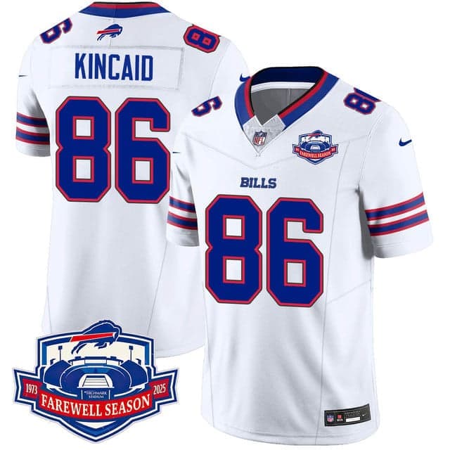 Buffalo Bills 2025 Jersey All Stitched - Farewell to Highmark Stadium Dalton  Kincaid - 86