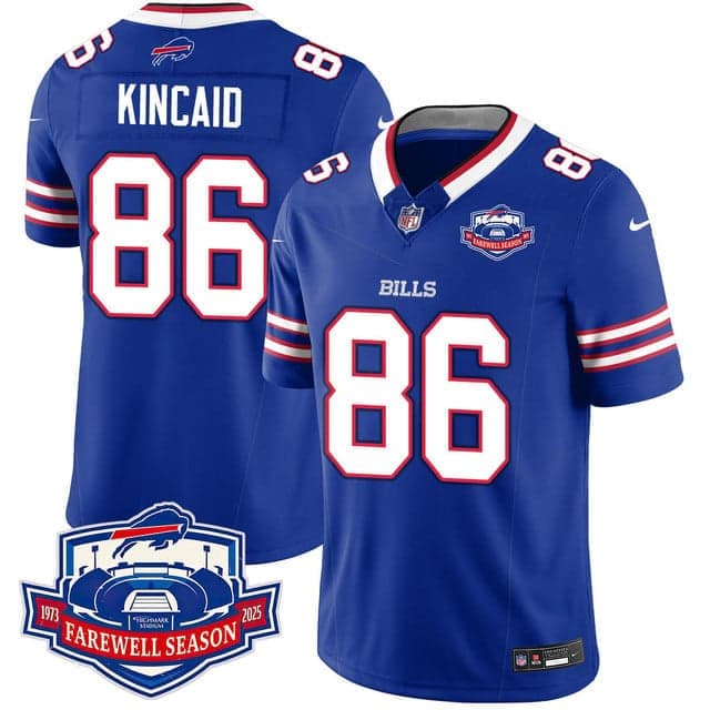 Buffalo Bills 2025 Jersey All Stitched - Farewell to Highmark Stadium Dalton Kincaid    - 86