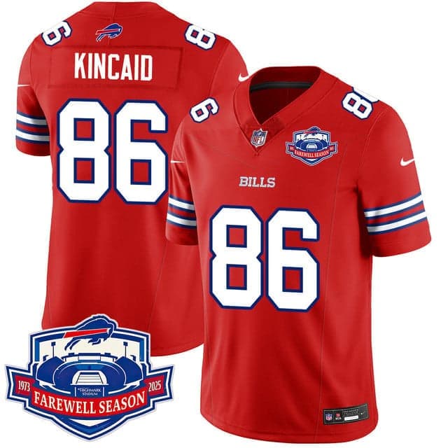 Buffalo Bills 2025 Jersey All Stitched - Farewell to Highmark Stadium Dalton Kincaid - 86