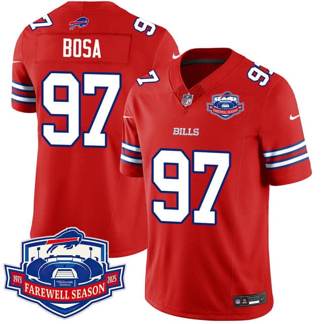 Buffalo Bills 2025 Jersey All Stitched - Farewell to Highmark Stadium Joey Bosa - 97