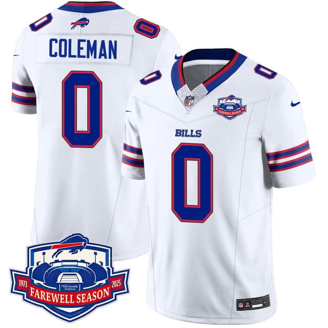 Buffalo Bills 2025 Jersey All Stitched - Farewell to Highmark Stadium Keon  Coleman - 0
