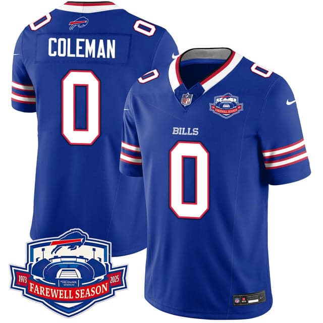 Buffalo Bills 2025 Jersey All Stitched - Farewell to Highmark Stadium Keon Coleman -    0