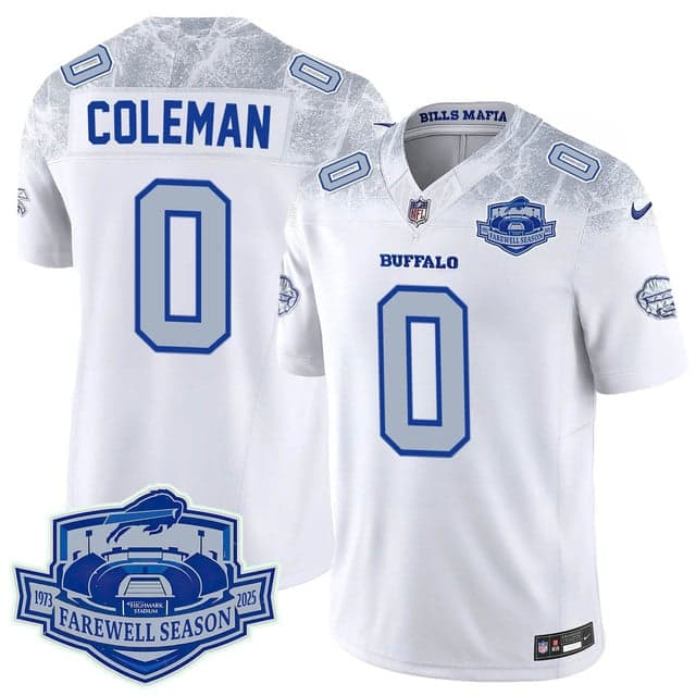 Buffalo Bills 2025 Jersey All Stitched - Farewell to Highmark Stadium Keon Coleman  - 0