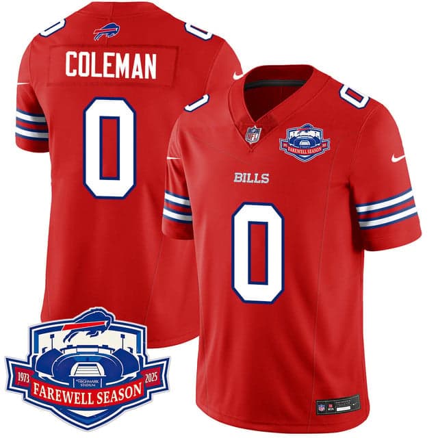 Buffalo Bills 2025 Jersey All Stitched - Farewell to Highmark Stadium Keon Coleman - 0