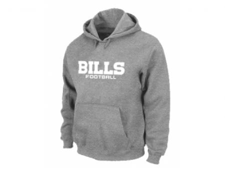Buffalo Bills Authentic font Pullover Hoodie Grey